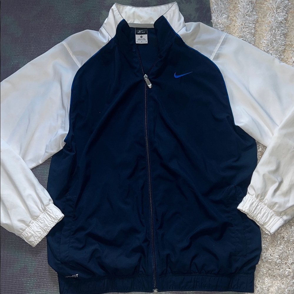 Nike Men's Navy and White Windbreaker